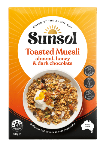 Sunsol Toasted Muesli Almond, Honey & Dark Chocolate